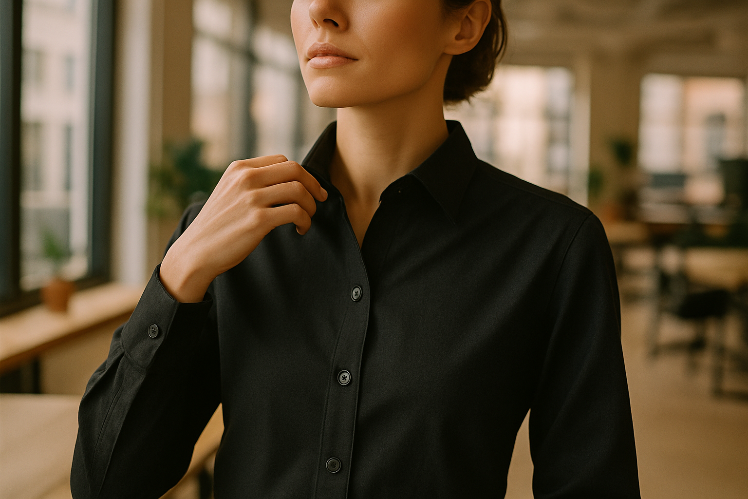 10 Rekomendasi Merek Kemeja Hitam untuk Pria dan Wanita. Pilihan yang Elegan & Timeless — ilustrasi 1