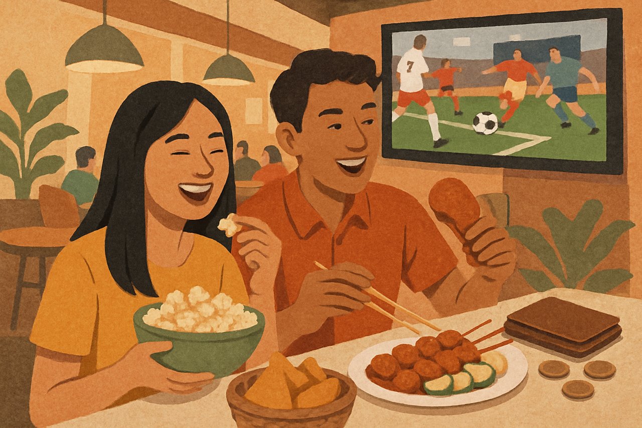 Makanan nobar hemat