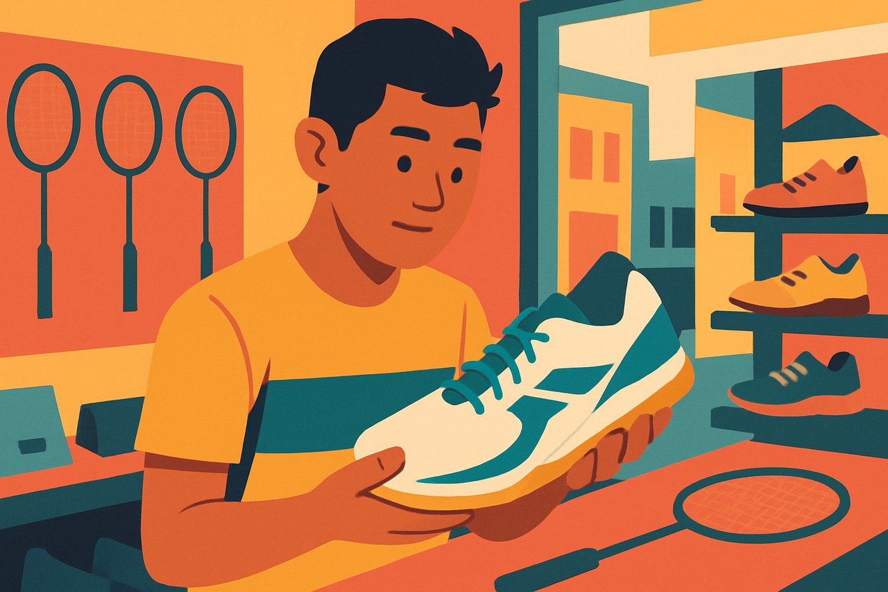 Sepatu bulutangkis - ilustrasi 1