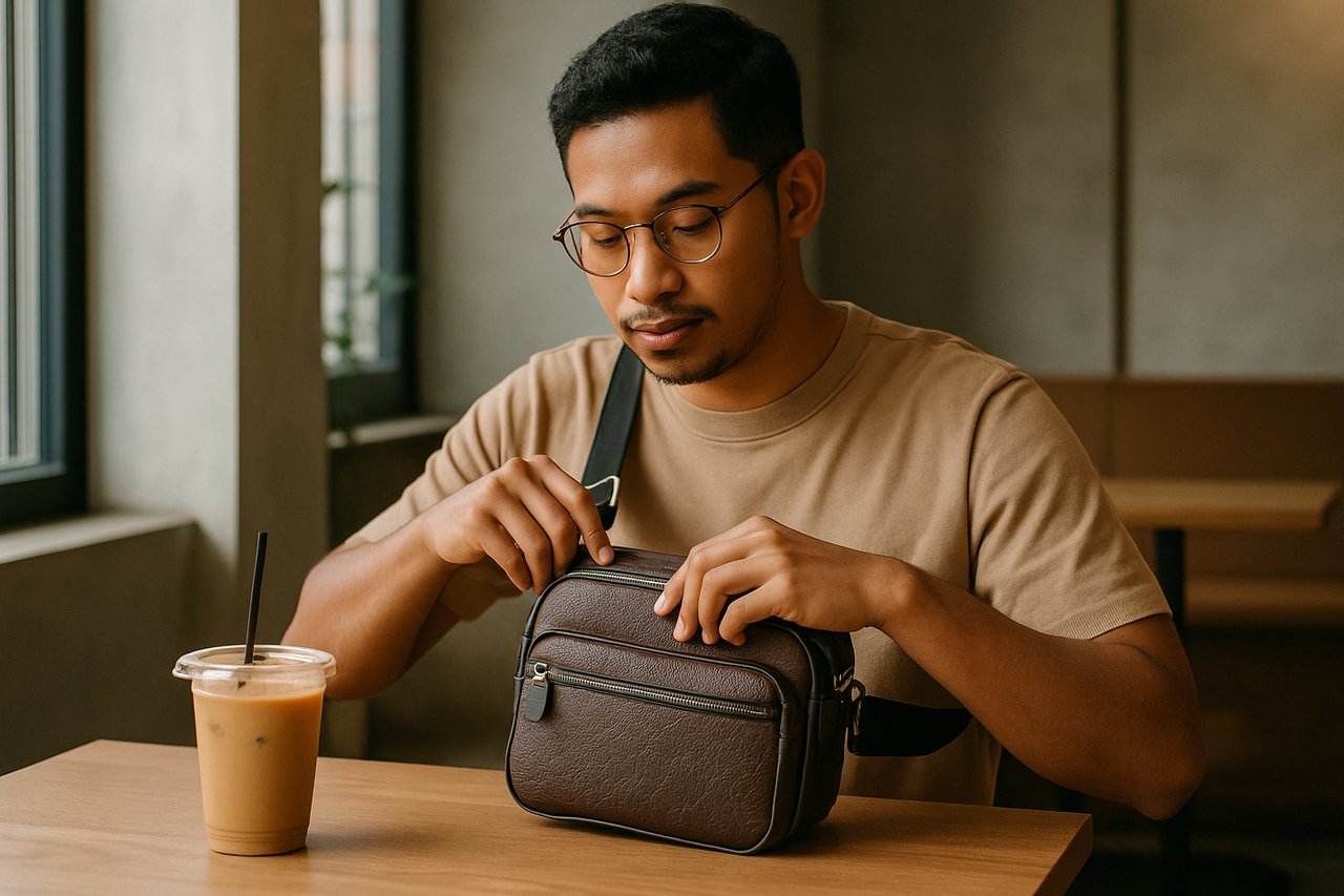 Tas selempang pria branded - ilustrasi 2